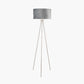 Houston Brushed Silver Metal Tripod Floor Lamp