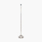 Almas Silver Metal Floor Lamp Base with Henry 45cm White Handloom Cylinder Lampshade