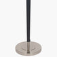 Lowry Brushed Silver and Matt Black Metal Floor Lamp