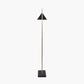 Zeta Matt Black and Antique Brass Floor Lamp