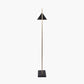 Zeta Matt Black and Antique Brass Floor Lamp
