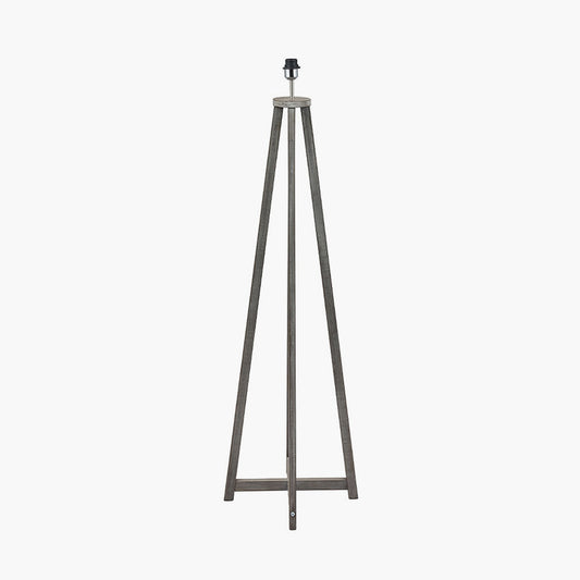 Whitby Grey Wash Wood Tapered 4 Post Floor Lamp Base