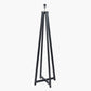 Whitby Matt Black Wood Tapered 4 Post Floor Lamp Base