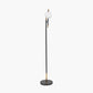 Wanda White Orb and Black Metal Floor Lamp