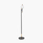 Wanda White Orb and Black Metal Floor Lamp