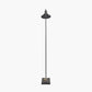 Canton Matt Black and Brass Metal Cone Floor Lamp