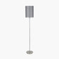 Midland Brushed Nickel and Grey Marble Effect Floor Lamp