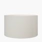 Claudius Gold Metal Stick Floor Lamp Base with Henry 40cm White Handloom Cylinder Lampshade