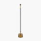 Antoine Black Croc and Antique Brass Metal Floor Lamp Base