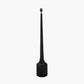 Marin Black Wood Tall Neck Floor Lamp Base with Vienna 45cm Black Chevron Mushroom Pleat Lampshade
