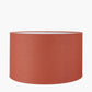Toma Oiled Wood Tall Neck Floor Lamp Base with Henry 45cm Tobacco Handloom Cylinder Lampshade