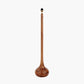 Toma Oiled Wood Tall Neck Floor Lamp Base