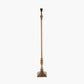 Canterbury Antique Brass Metal Floor Lamp Base with Athira 45cm Multi Chevron Design Mushroom Pleat Tapered Lamp Shade
