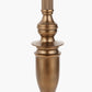 Canterbury Antique Brass Metal Floor Lamp Base with Lino 45cm Black Self Lined Linen Cylinder Lampshade