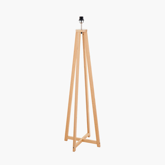 Whitby Natural Wood Tapered 4 Post Floor Lamp Base