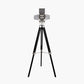 Hereford Silver and Black Tripod Floor Lamp