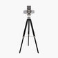 Hereford Silver and Black Tripod Floor Lamp