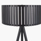 Rabanne Slatted Black Wood Tripod Floor Lamp