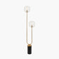 Florence Black Metal and Glass Floor Lamp