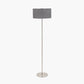 Elin Brushed Silver and Steel Grey Floor Lamp