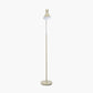Benedict Sage and Brushed Silver Metal Floor Lamp