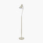 Benedict Sage and Brushed Silver Metal Floor Lamp