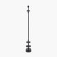 Emilio Matt Black Candlestick Floor Lamp Base with Martigues 45cm Taupe Boucle Tapered Lampshade