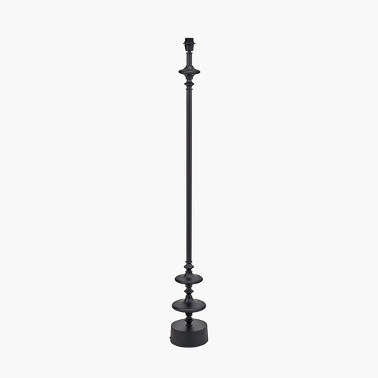 Emilio Matt Black Candlestick Floor Lamp Base