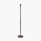 Piero Antique Bronze Metal Candlestick Floor Lamp Base with Henry 45cm White Handloom Cylinder Lampshade