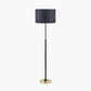 Bryce Black and Gold Metal Rise and Fall Floor Lamp