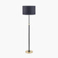 Bryce Black and Gold Metal Rise and Fall Floor Lamp