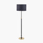 Bryce Black and Gold Metal Rise and Fall Floor Lamp