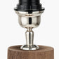 Esha Natural Conical Wood Floor Lamp Base with Edward 50cm Apricot Linen Cylinder Lampshade
