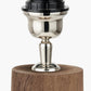 Esha Natural Conical Wood Floor Lamp Base with Edward 50cm Natural Linen Cylinder Lampshade