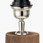Esha Natural Conical Wood Floor Lamp Base with Rouen 50cm White Boucle Cylinder Lampshade