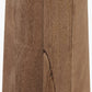 Esha Natural Conical Wood Floor Lamp Base with Rouen 50cm White Boucle Cylinder Lampshade