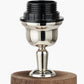 Esha Natural Conical Wood Floor Lamp Base with Martigues 50cm White Boucle Tapered Lampshade