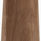 Esha Natural Conical Wood Floor Lamp Base with Lino 50cm White Self Lined Linen Cylinder Lampshade