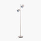 Finn Grey Metal Cloche Two Head Floor Lamp