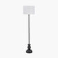 Vala Graphite Metal Textured Effect Ball Floor Lamp