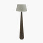 Arbor Verdi Gris Metal Conical Floor Lamp Base with Milos 50cm Pistachio Green Linen Tapered Lampshade