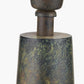Arbor Verdi Gris Metal Conical Floor Lamp Base with Edward 45cm Pistachio Green Linen Cylinder Lampshade