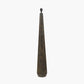 Arbor Verdi Gris Metal Conical Floor Lamp Base with Lino 45cm Black Self Lined Linen Cylinder Lampshade