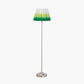 Auden Silver Metal Stick Floor Lamp Base with Savoie 14 Pleated Shade Emerald