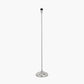 Auden Silver Metal Stick Floor Lamp Base with Adelaide 35cm Ivory Tapered Cotton Mix Lampshade