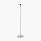 Auden Silver Metal Stick Floor Lamp Base with Adelaide 35cm Ivory Tapered Cotton Mix Lampshade