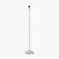 Auden Silver Metal Stick Floor Lamp Base with Adelaide 35cm Ivory Tapered Cotton Mix Lampshade