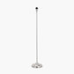 Auden Silver Metal Stick Floor Lamp Base with Adelaide 35cm Ivory Tapered Cotton Mix Lampshade