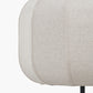 Oscar Black Metal and Natural Linen Structured Floor Lamp