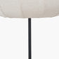Oscar Black Metal and Natural Linen Structured Floor Lamp